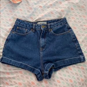 Cute cuffed jean shorts